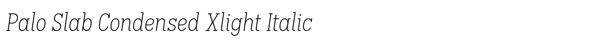 Palo Slab Condensed Xlight Italic image